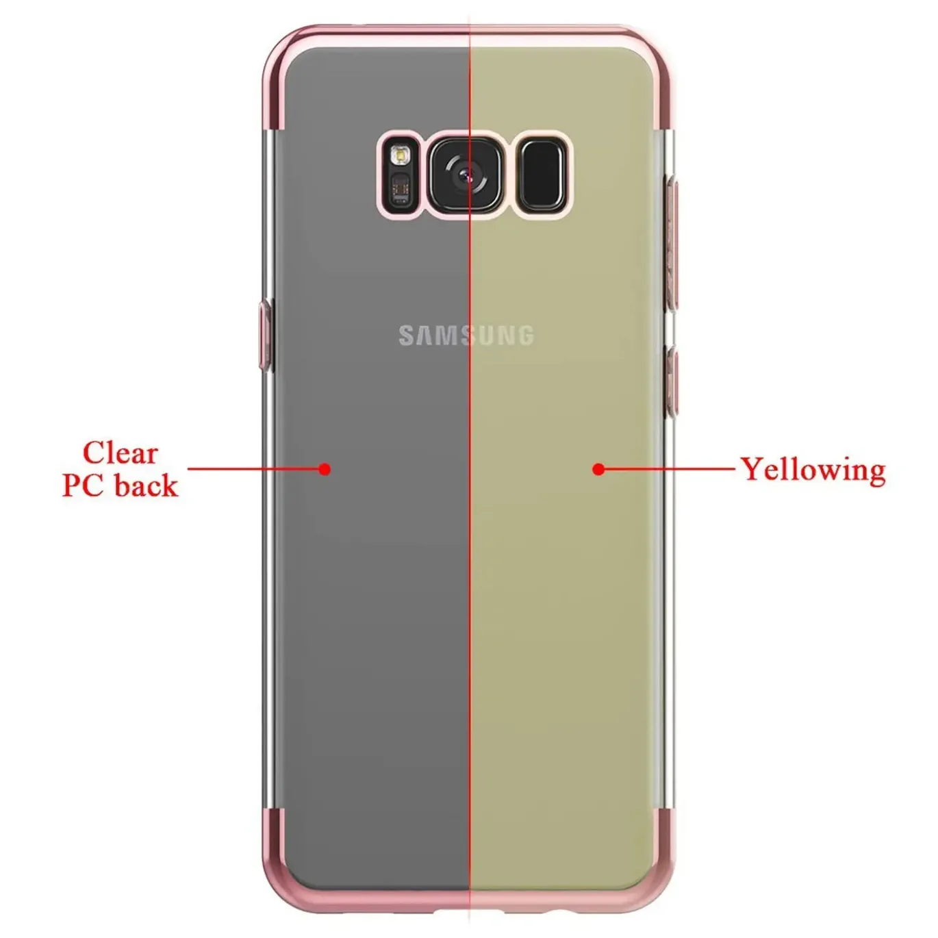 Samsung Galaxy S8 Plus - Transparente Hülle mit Akzenten