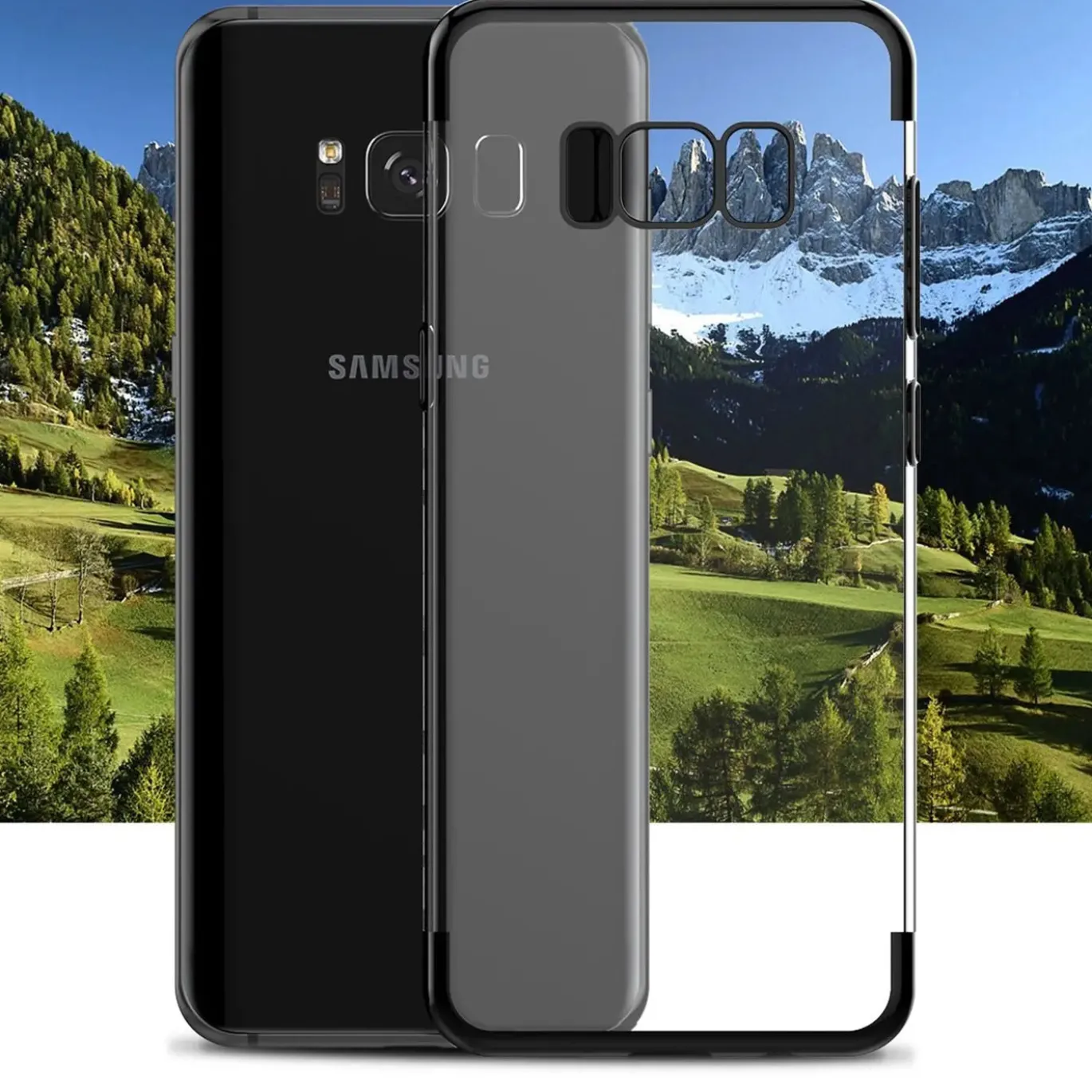 Samsung Galaxy S8 Plus - Transparente Hülle mit Akzenten