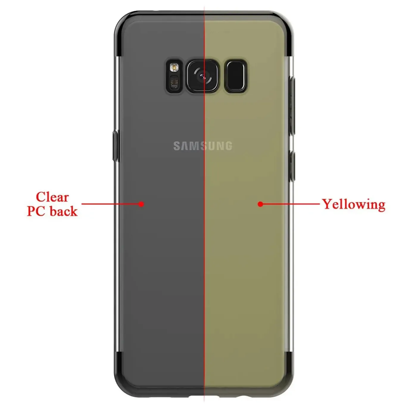 Samsung Galaxy S8 Plus - Transparente Hülle mit Akzenten