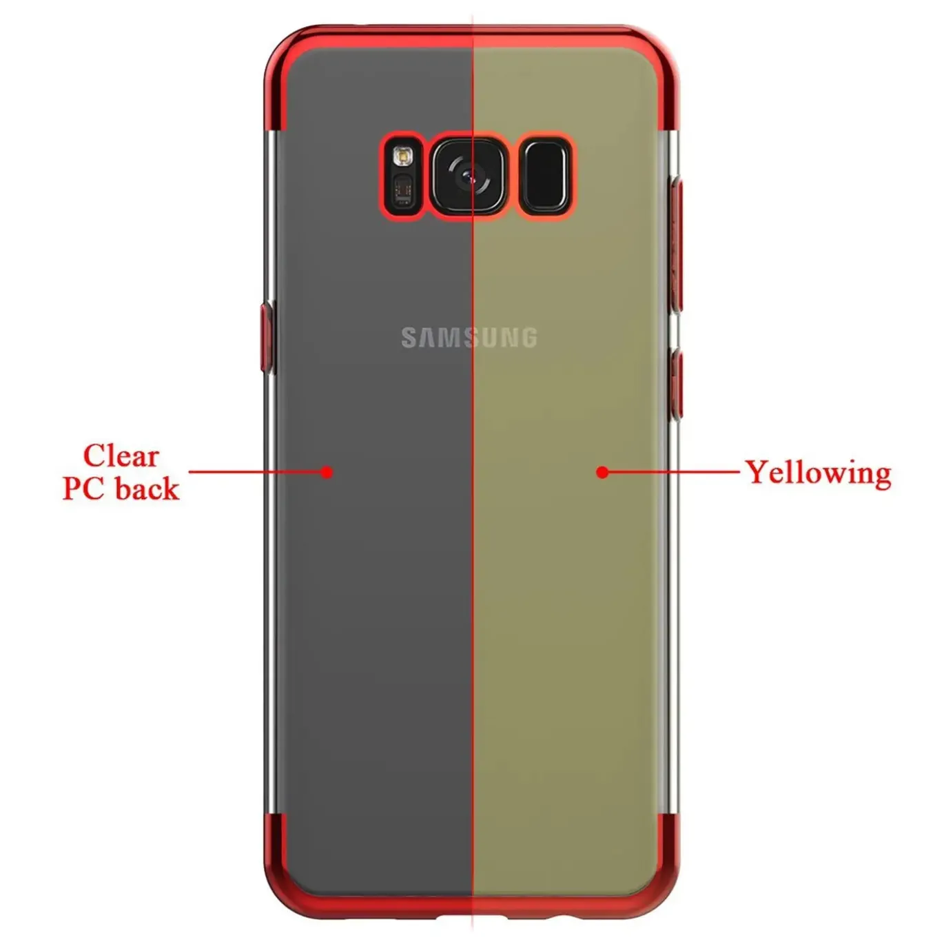 Samsung Galaxy S8 Plus - Transparente Hülle mit Akzenten