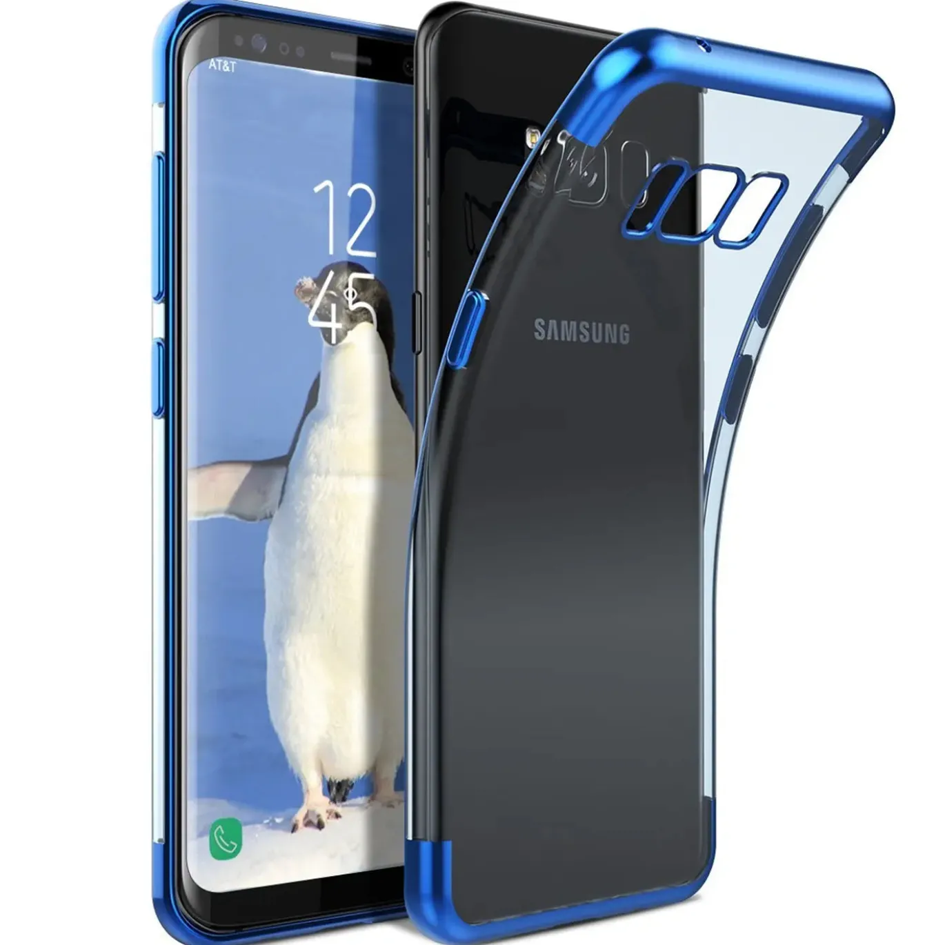 Samsung Galaxy S8 Plus - Transparente Hülle mit Akzenten