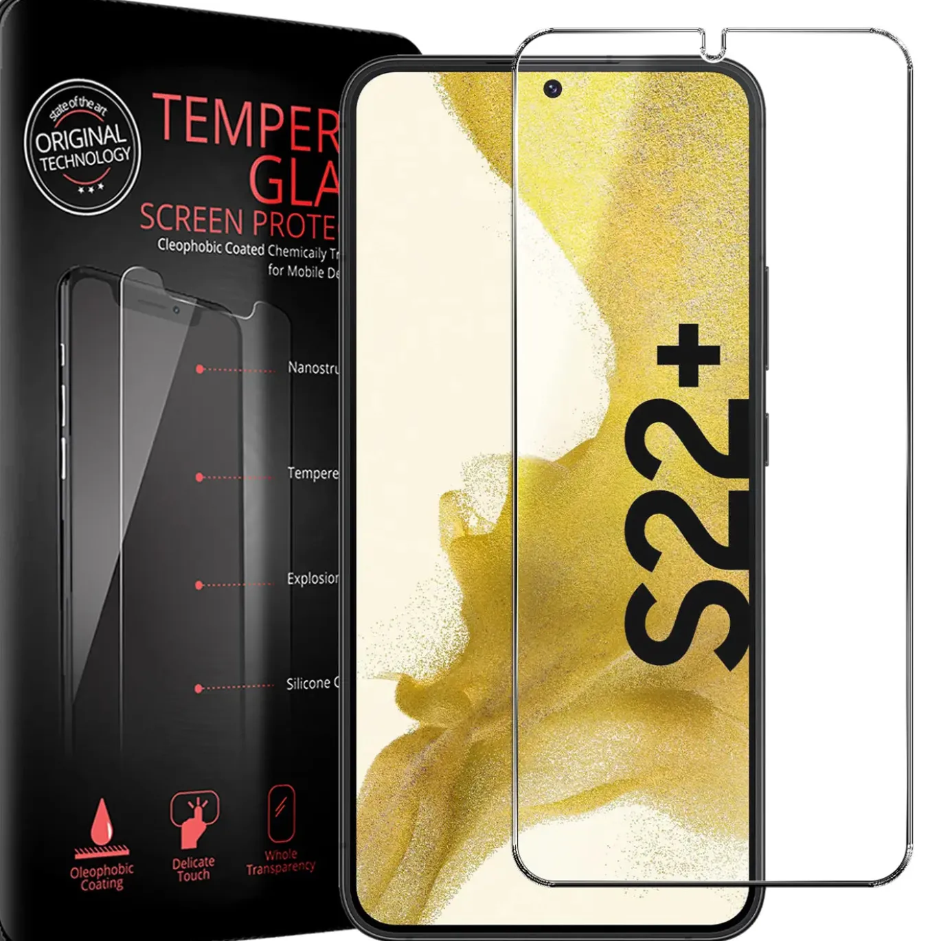 Samsung Galaxy S22 Plus - 2x 9H Panzer Glasfolie, Displayfolie