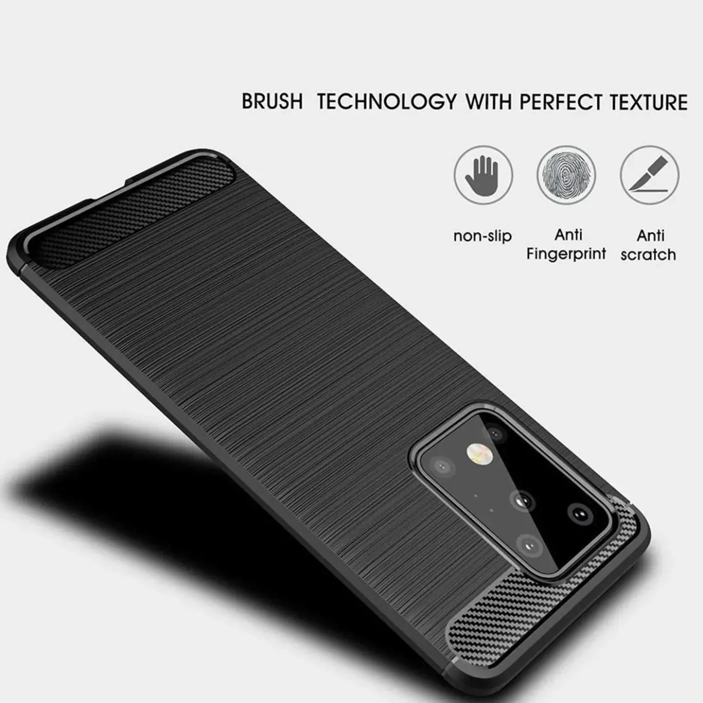 Samsung Galaxy S20 Ultra - Carbon Case Hülle, stoßfest