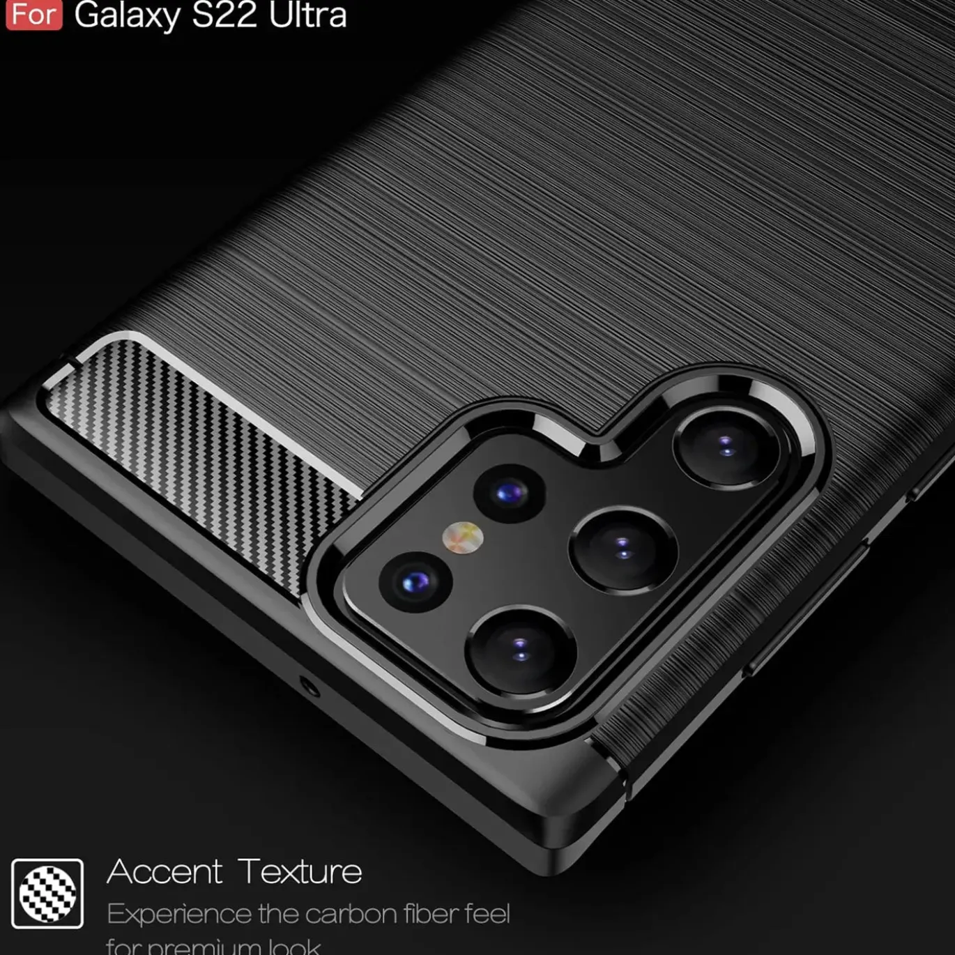 Samsung Galaxy S22 Ultra - Carbon Case Hülle, stoßfest