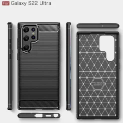Samsung Galaxy S22 Ultra - Carbon Case Hülle, stoßfest