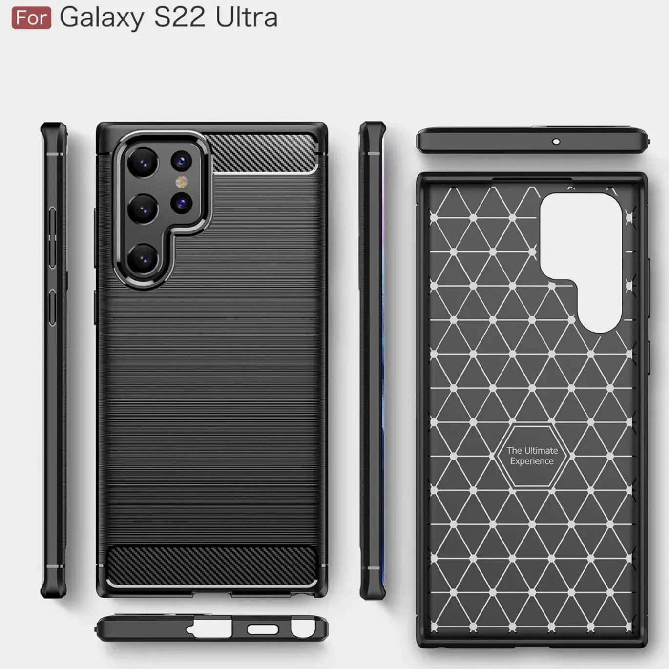 Samsung Galaxy S22 Ultra - Carbon Case Hülle, stoßfest