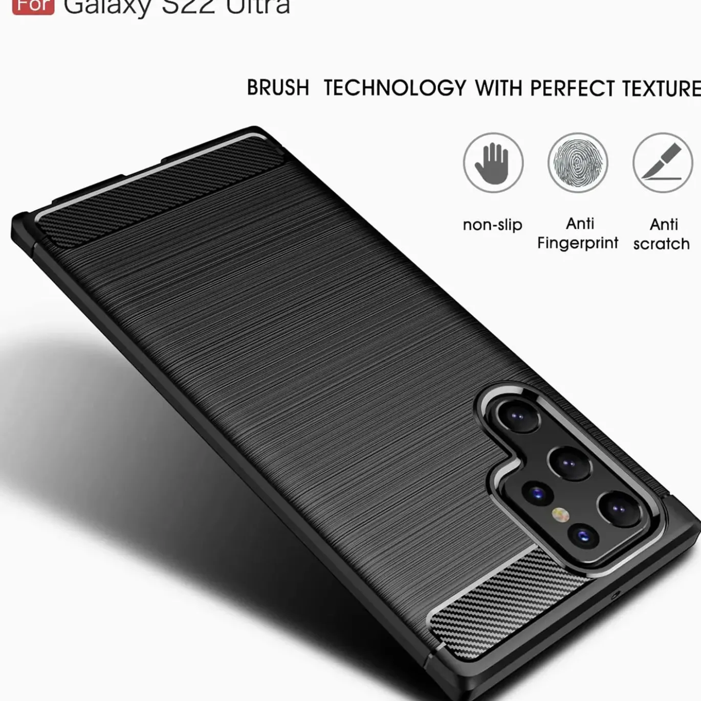 Samsung Galaxy S22 Ultra - Carbon Case Hülle, stoßfest