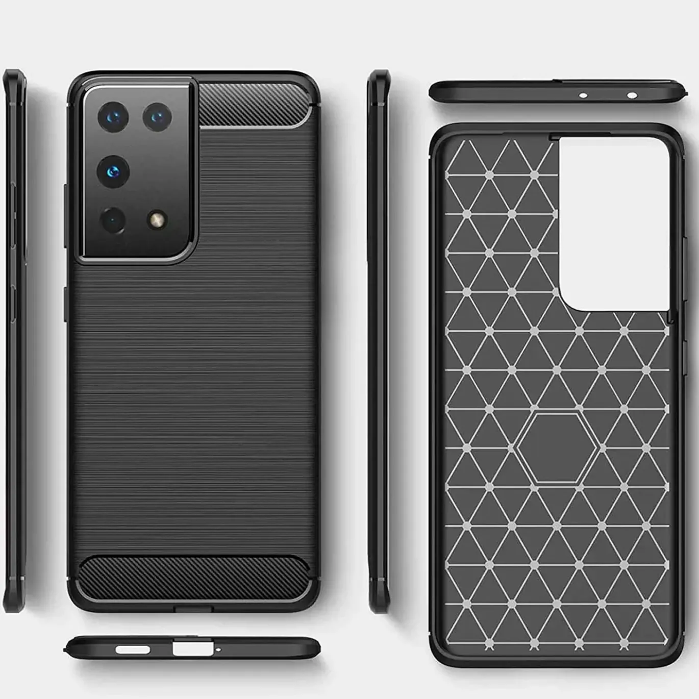 Samsung Galaxy S21 Ultra - Carbon Case Hülle, stoßfest