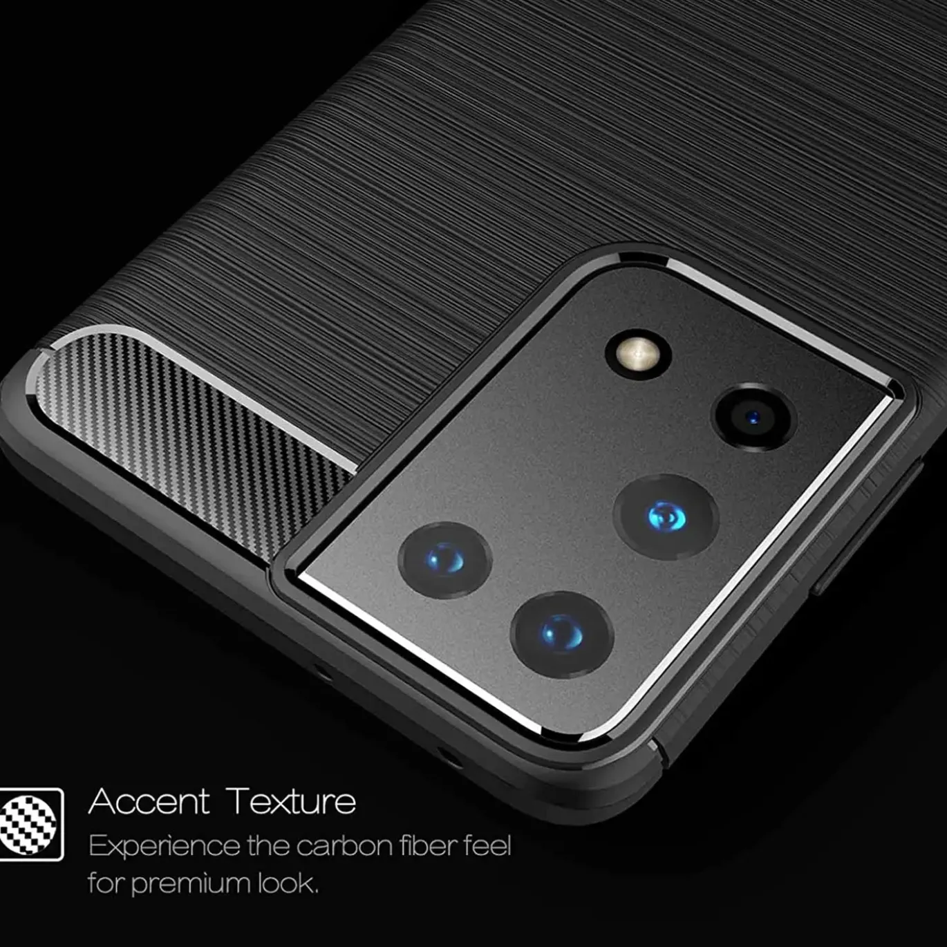 Samsung Galaxy S21 Ultra - Carbon Case Hülle, stoßfest