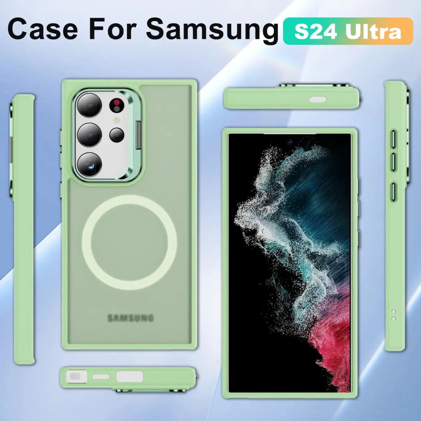 Samsung Galaxy S24 Ultra - Farbige MagSafe Hülle mit Ring