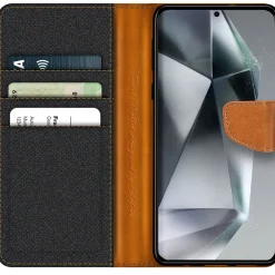 Samsung Galaxy S24 Ultra - Jeanslook Klapphülle mit Kartenfach