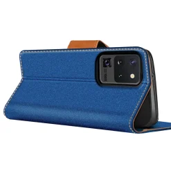 Samsung Galaxy S20 Ultra - Jeanslook Klapphülle mit Kartenfach