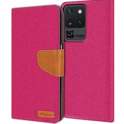 Samsung Galaxy S20 Ultra - Jeanslook Klapphülle mit Kartenfach