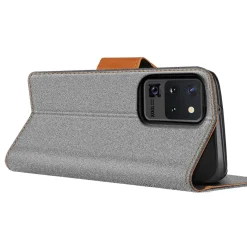 Samsung Galaxy S20 Ultra - Jeanslook Klapphülle mit Kartenfach