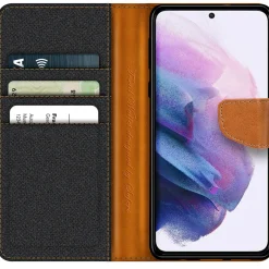 Samsung Galaxy S21 Ultra - Jeanslook Klapphülle mit Kartenfach