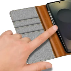 Samsung Galaxy S25 Ultra - Jeanslook Klapphülle mit Kartenfach