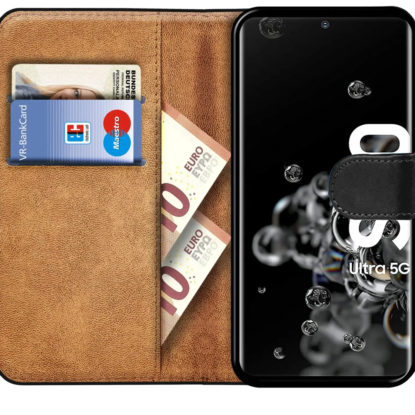 Samsung Galaxy S20 Ultra - Klapphülle mit Kartenfächern