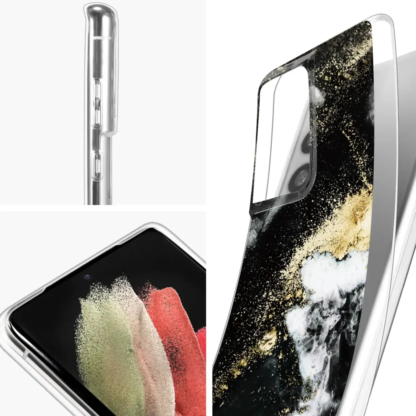 Samsung Galaxy S21 Ultra - Marmor & Sand Design Hülle