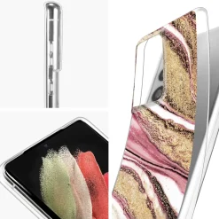 Samsung Galaxy S21 Ultra - Marmor & Sand Design Hülle