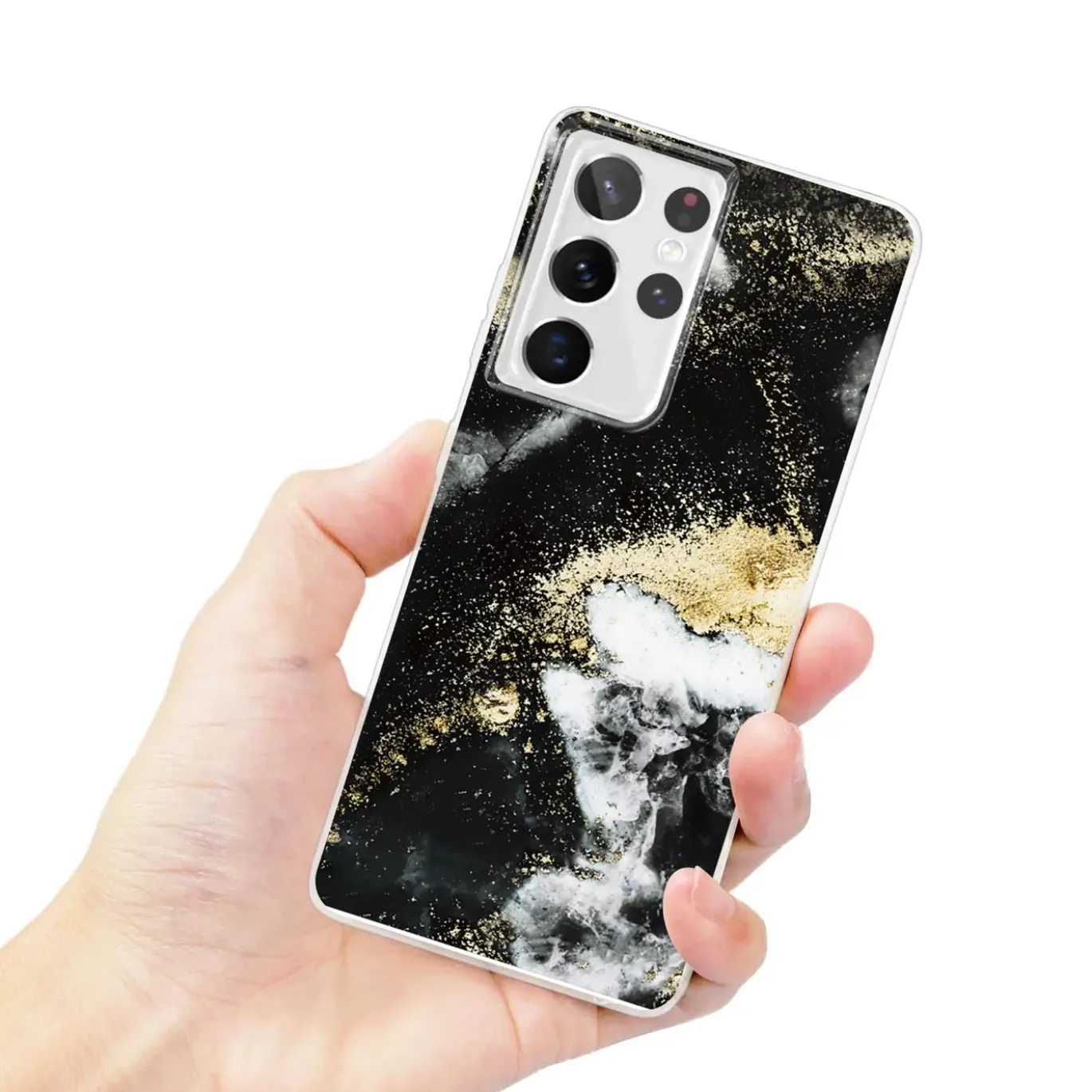Samsung Galaxy S21 Ultra - Marmor & Sand Design Hülle