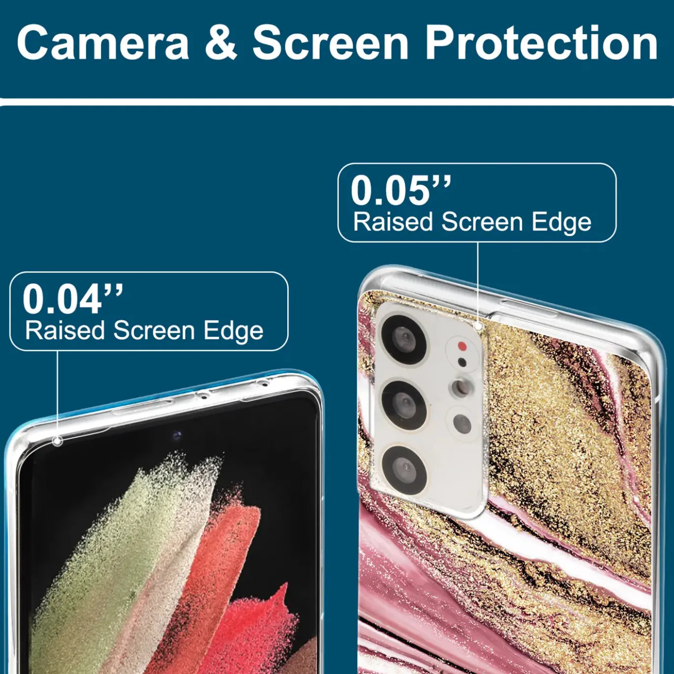 Samsung Galaxy S21 Ultra - Marmor & Sand Design Hülle