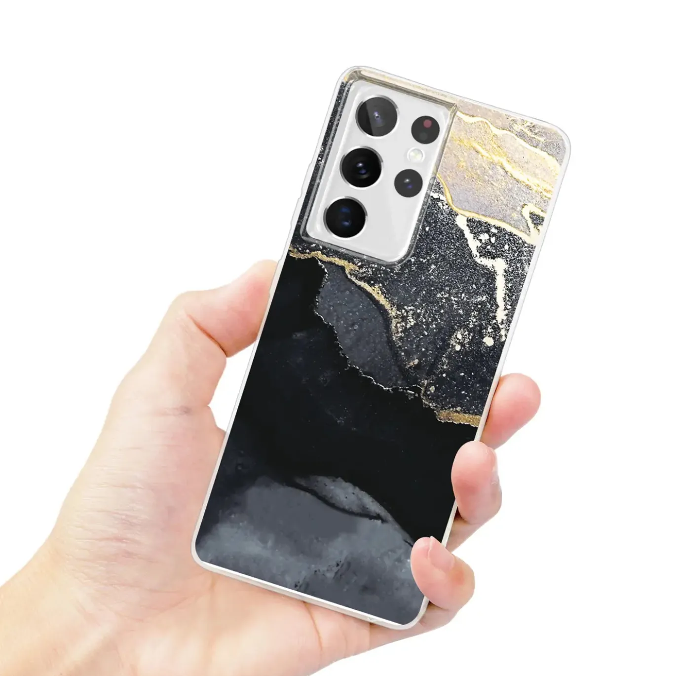 Samsung Galaxy S21 Ultra - Marmor & Sand Design Hülle