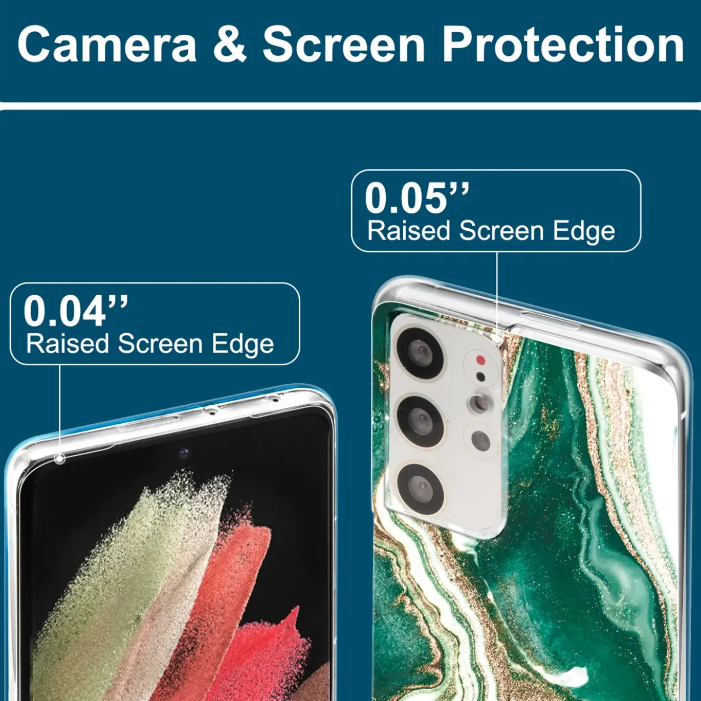 Samsung Galaxy S21 Ultra - Marmor & Sand Design Hülle