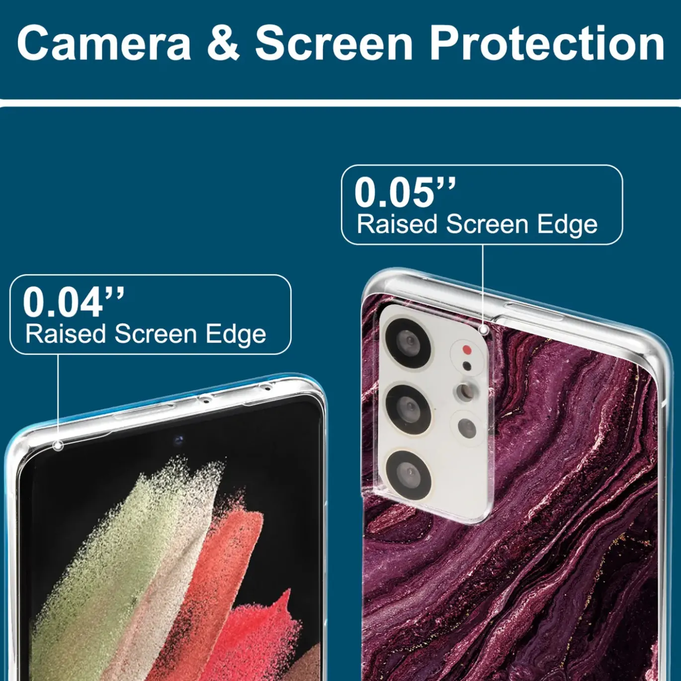 Samsung Galaxy S21 Ultra - Marmor & Sand Design Hülle