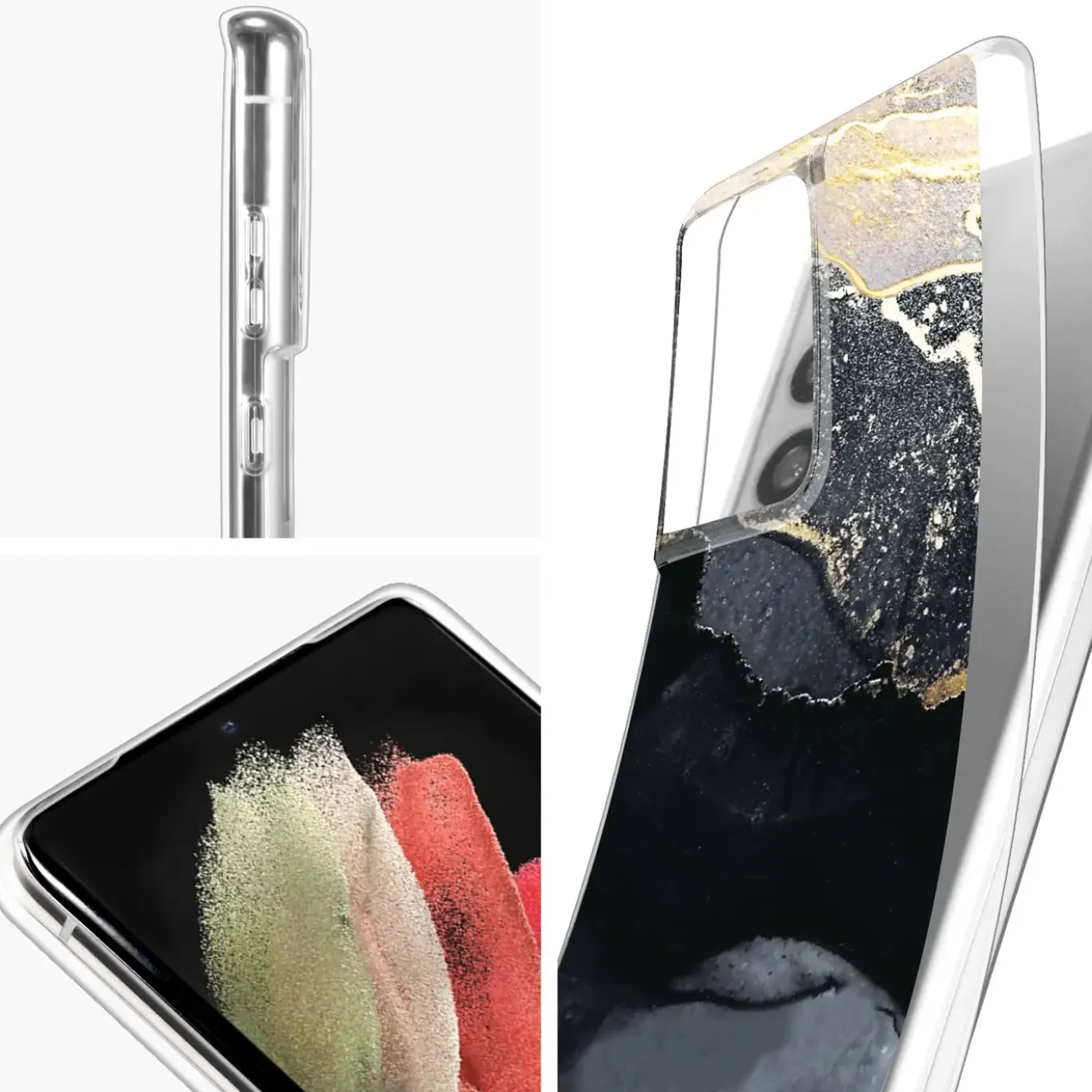 Samsung Galaxy S21 Ultra - Marmor & Sand Design Hülle