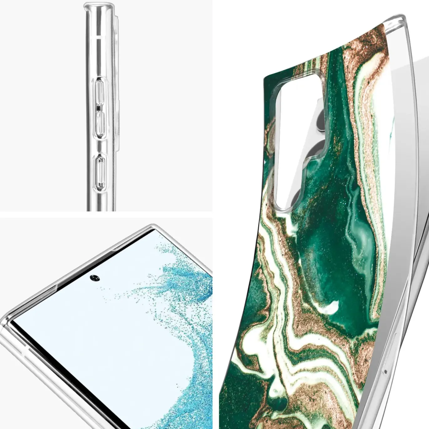 Samsung Galaxy S22 Ultra - Marmor & Sand Design Hülle