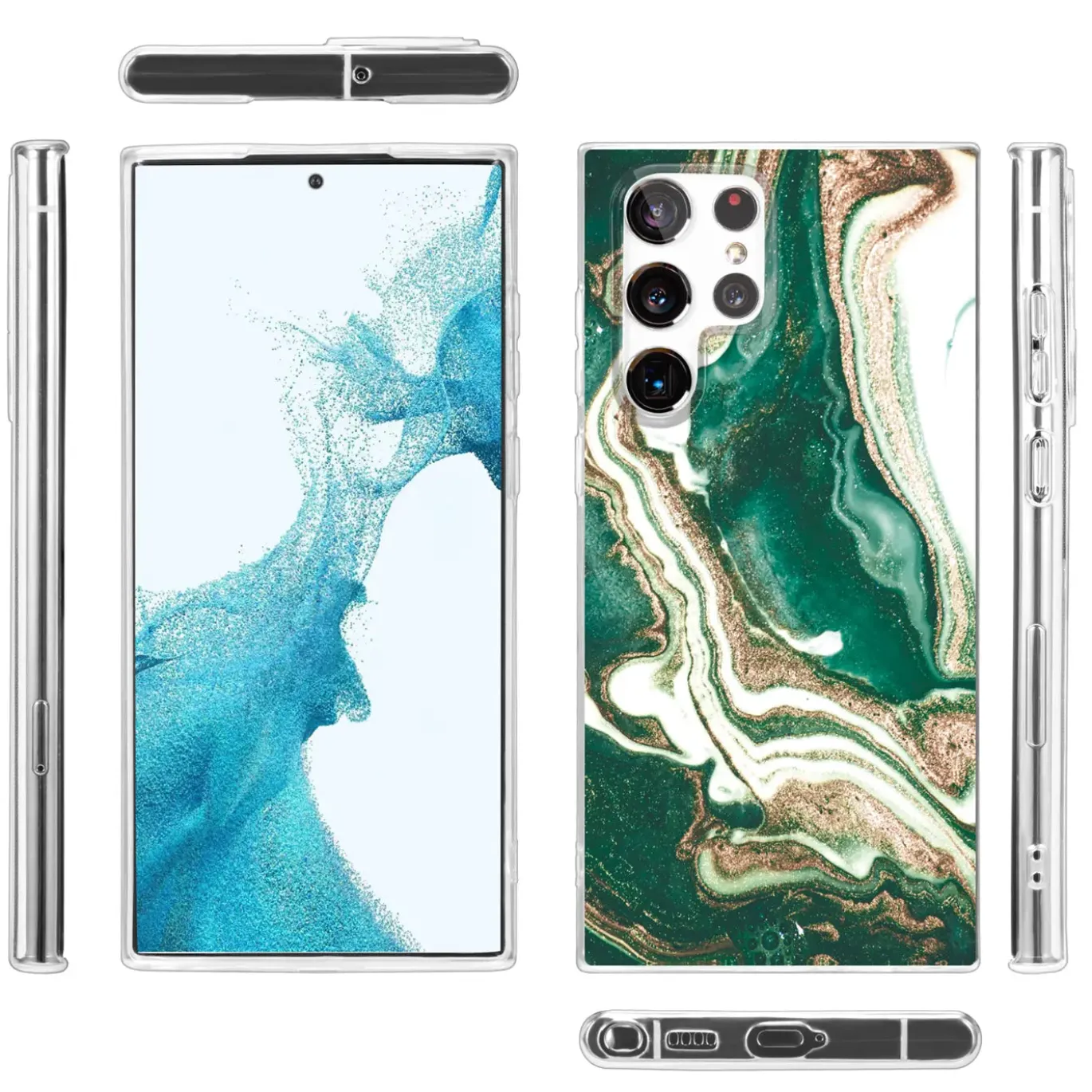 Samsung Galaxy S22 Ultra - Marmor & Sand Design Hülle