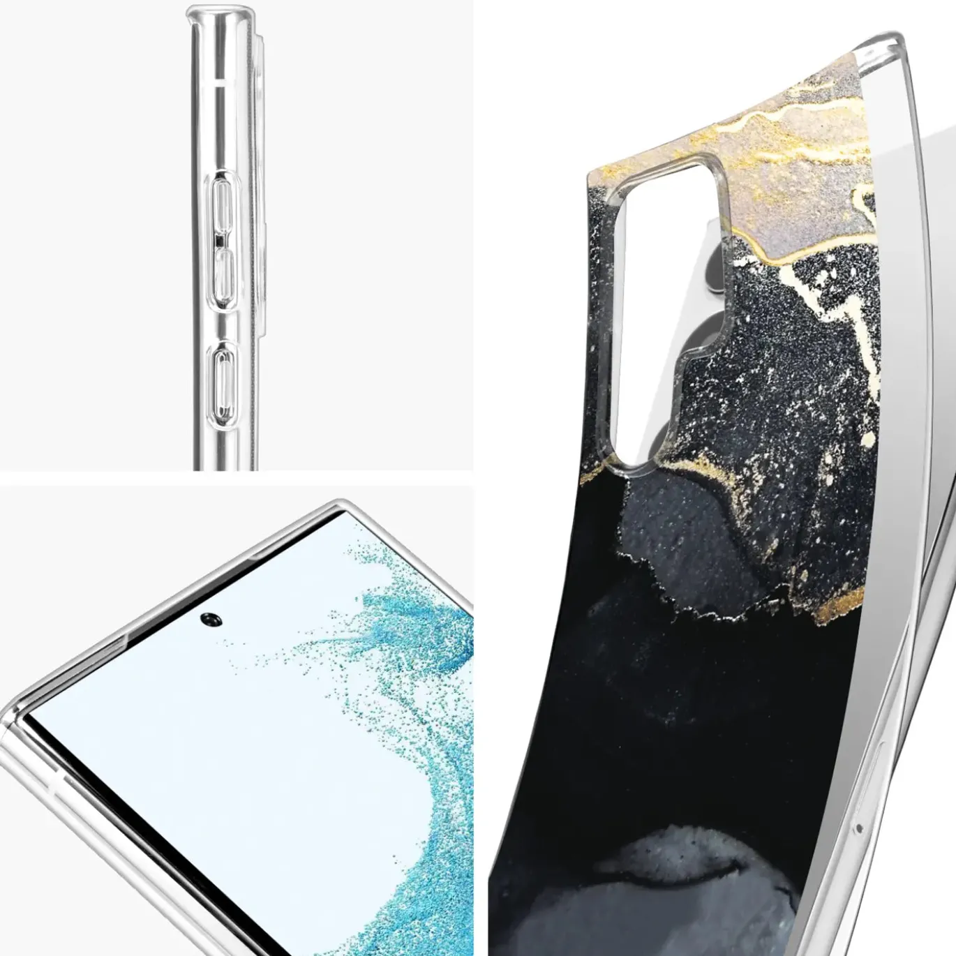 Samsung Galaxy S22 Ultra - Marmor & Sand Design Hülle