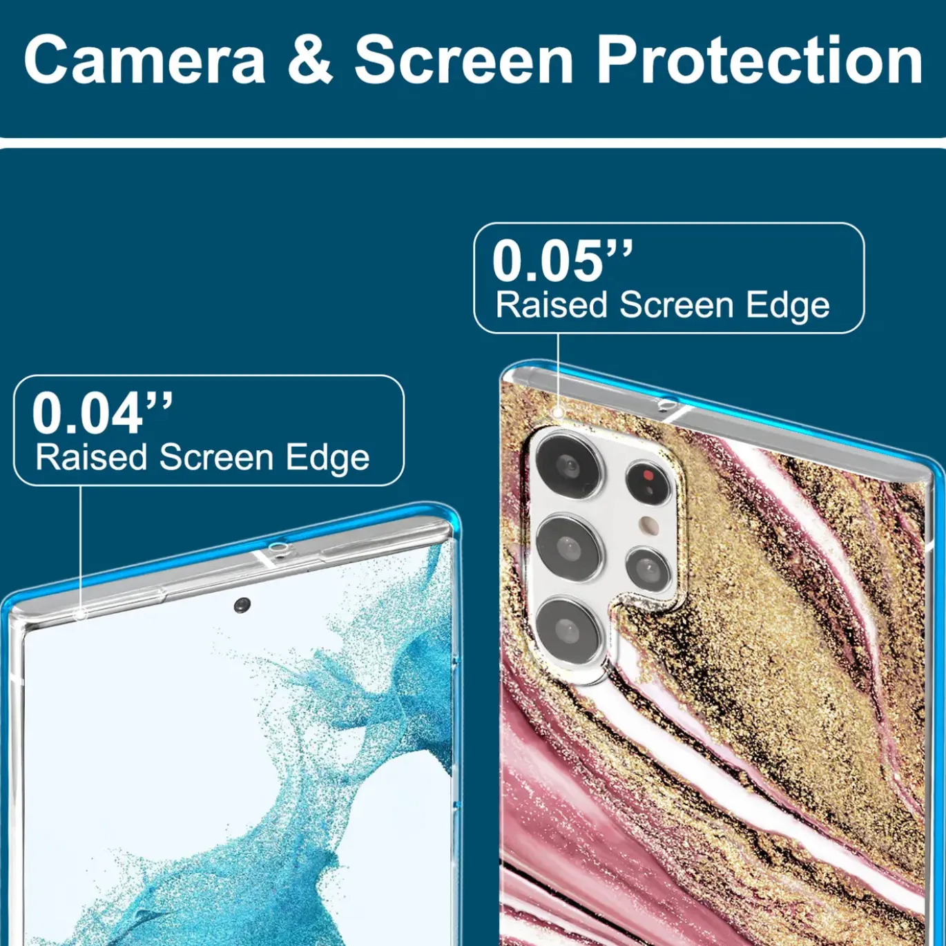 Samsung Galaxy S22 Ultra - Marmor & Sand Design Hülle