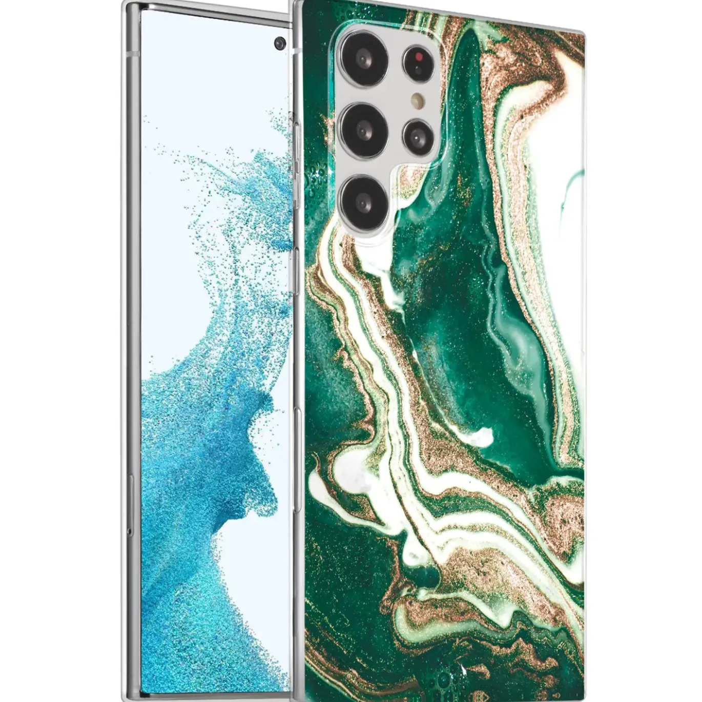 Samsung Galaxy S22 Ultra - Marmor & Sand Design Hülle