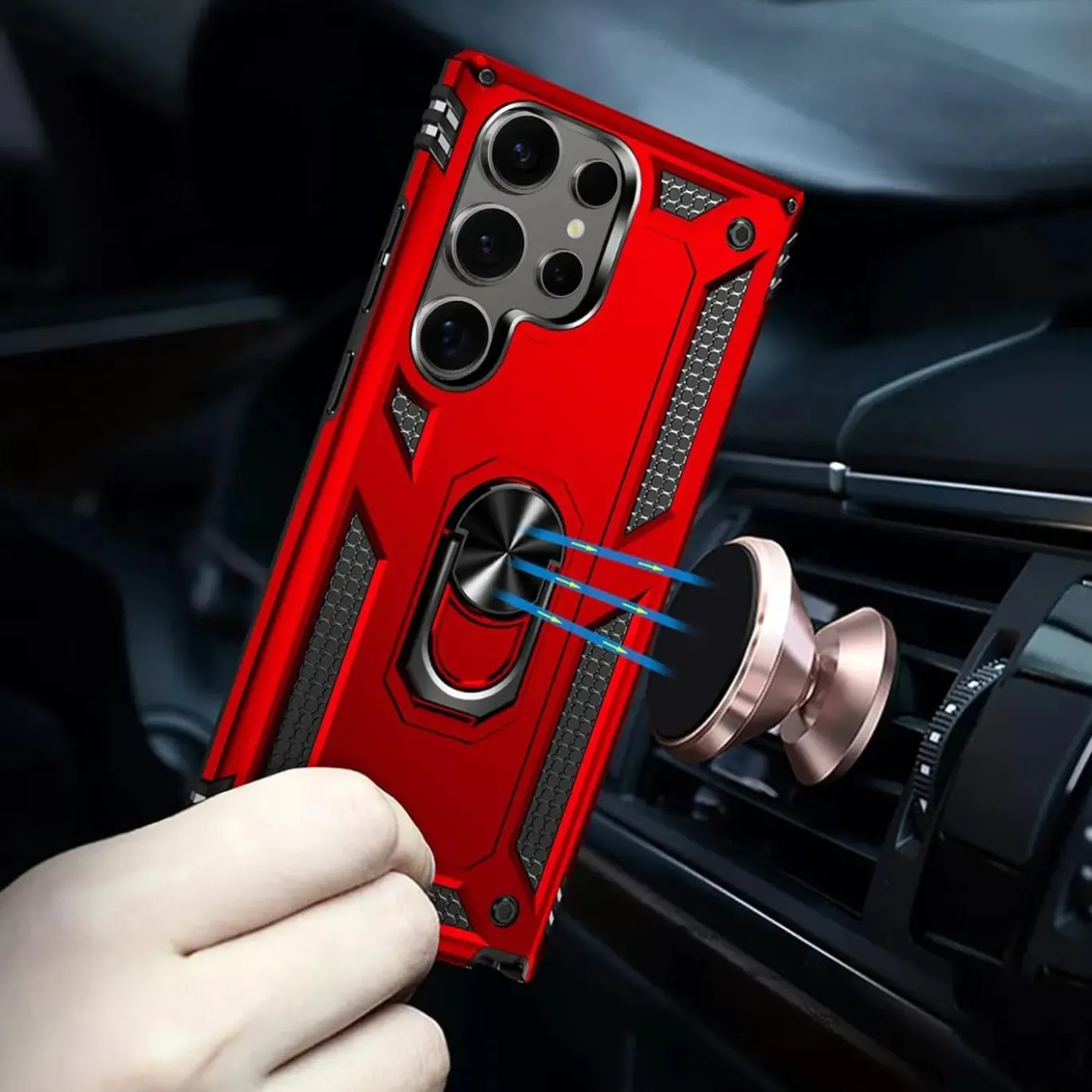 Samsung Galaxy S24 Ultra - Outdoor Hardcase mit Ringhalter