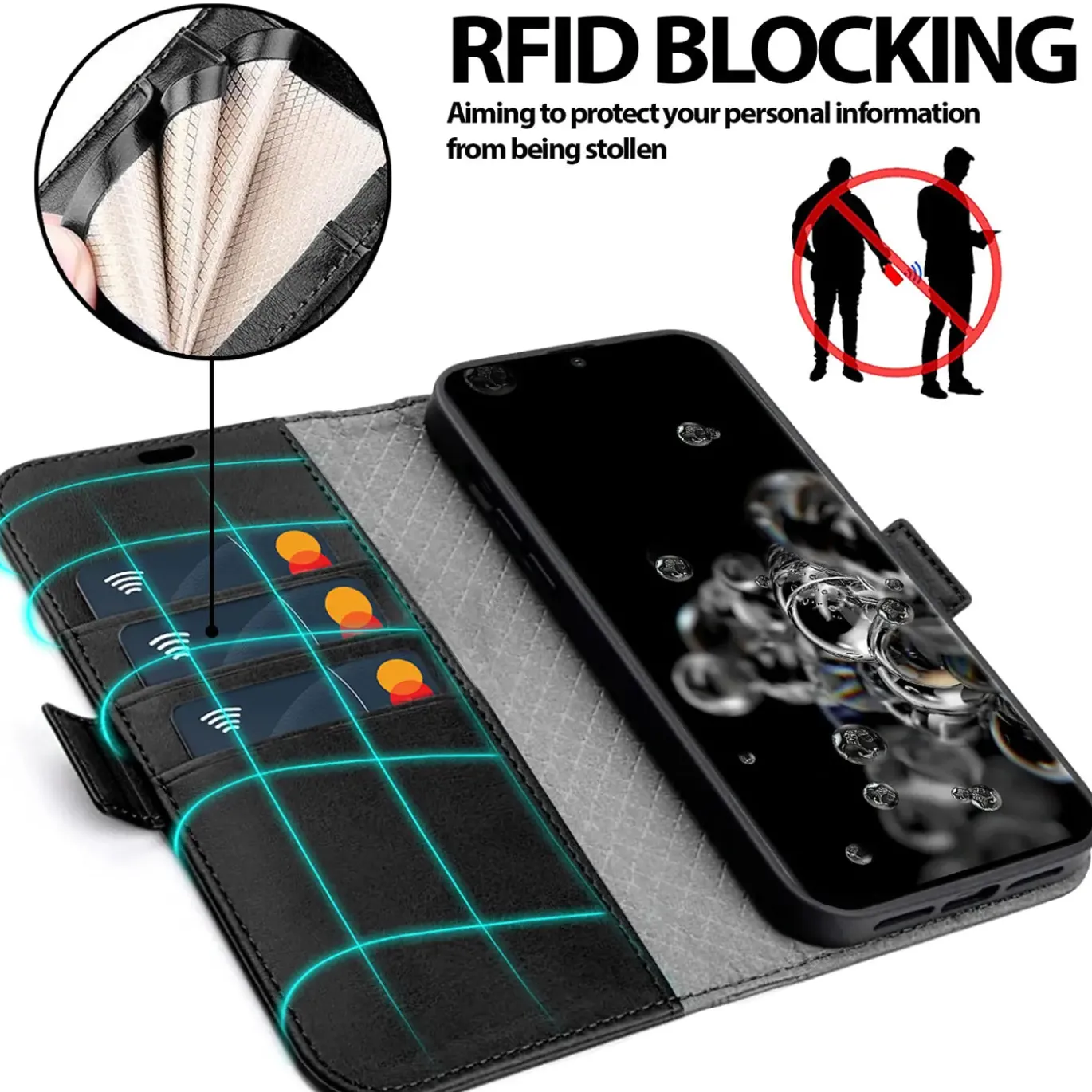 Samsung Galaxy S20 Ultra - Robuste Klapphülle mit RFID Block