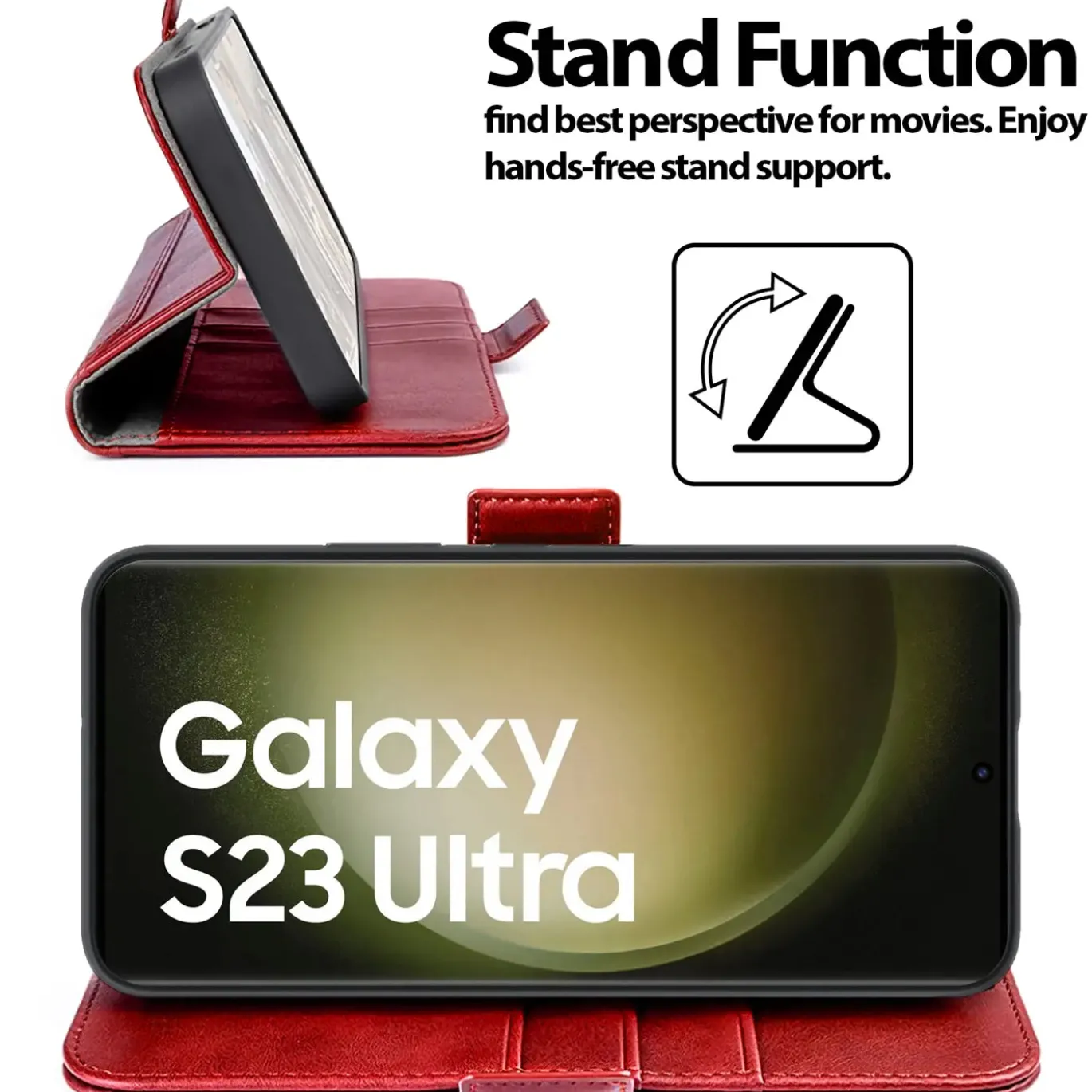 Samsung Galaxy S23 Ultra - Robuste Klapphülle mit RFID Block