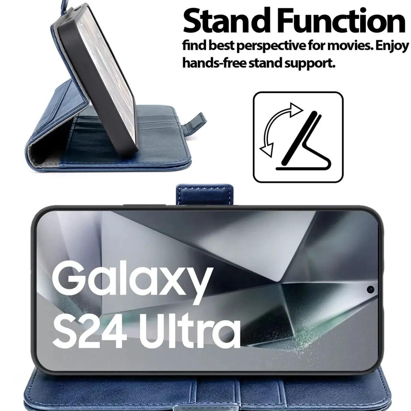 Samsung Galaxy S24 Ultra - Robuste Klapphülle mit RFID Block