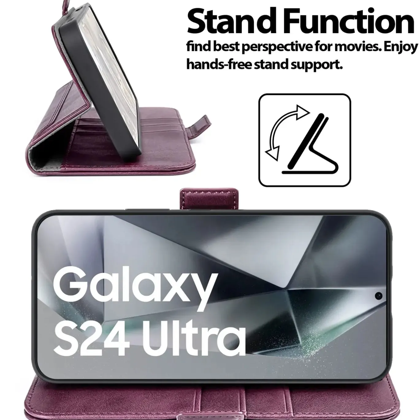 Samsung Galaxy S24 Ultra - Robuste Klapphülle mit RFID Block