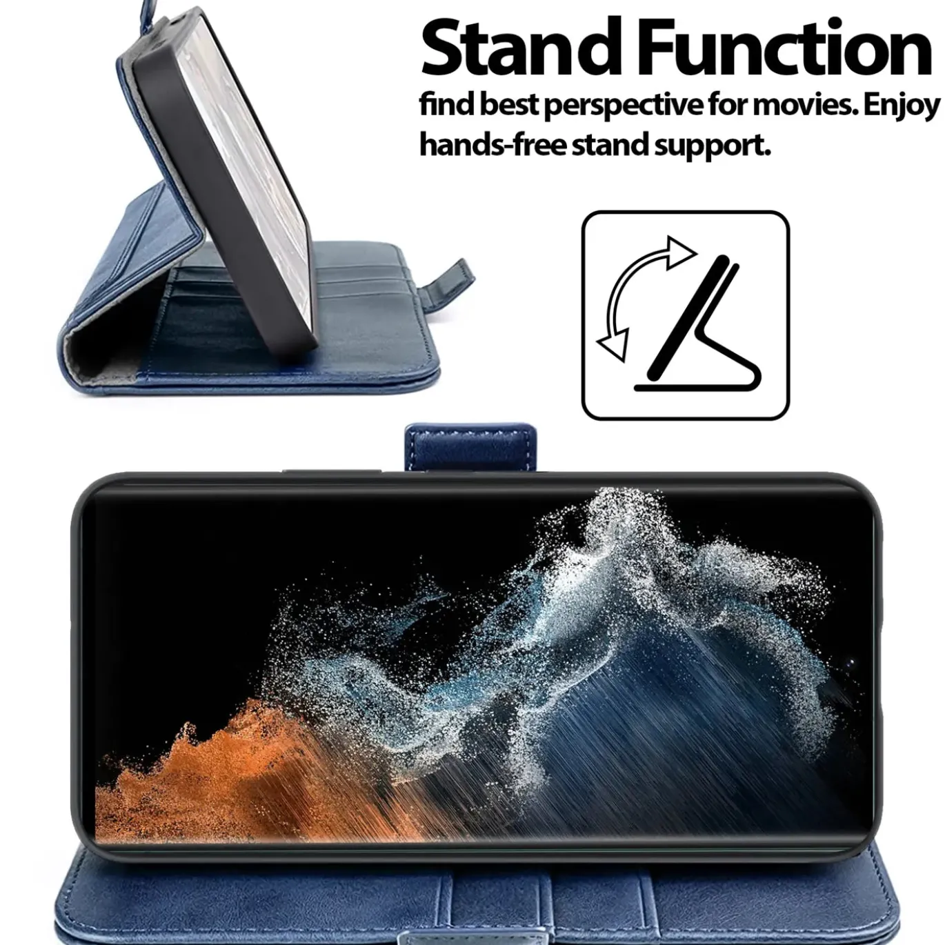 Samsung Galaxy S22 Ultra - Robuste Klapphülle mit RFID Block