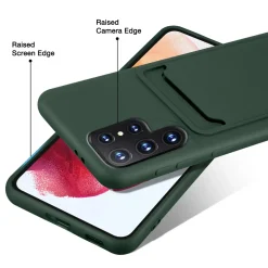 Samsung Galaxy S22 Ultra - Silikonhülle mit Kartenfach & Kameraschutz