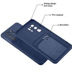 Samsung Galaxy S20 Ultra - Silikonhülle mit Kartenfach & Kameraschutz