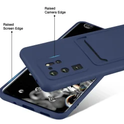 Samsung Galaxy S20 Ultra - Silikonhülle mit Kartenfach & Kameraschutz