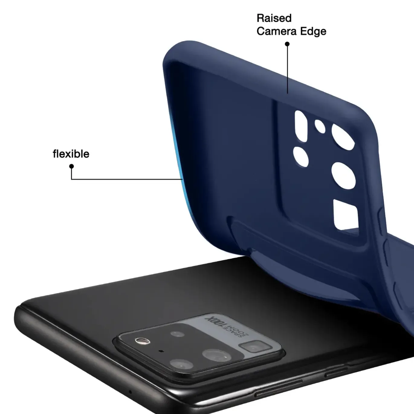 Samsung Galaxy S20 Ultra - Silikonhülle mit Kartenfach & Kameraschutz