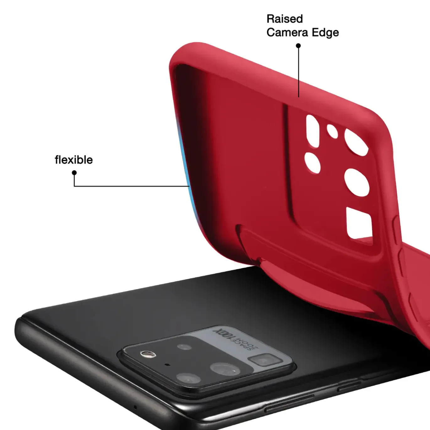 Samsung Galaxy S20 Ultra - Silikonhülle mit Kartenfach & Kameraschutz