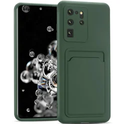 Samsung Galaxy S20 Ultra - Silikonhülle mit Kartenfach & Kameraschutz