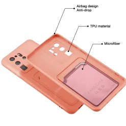 Samsung Galaxy S20 Ultra - Silikonhülle mit Kartenfach & Kameraschutz