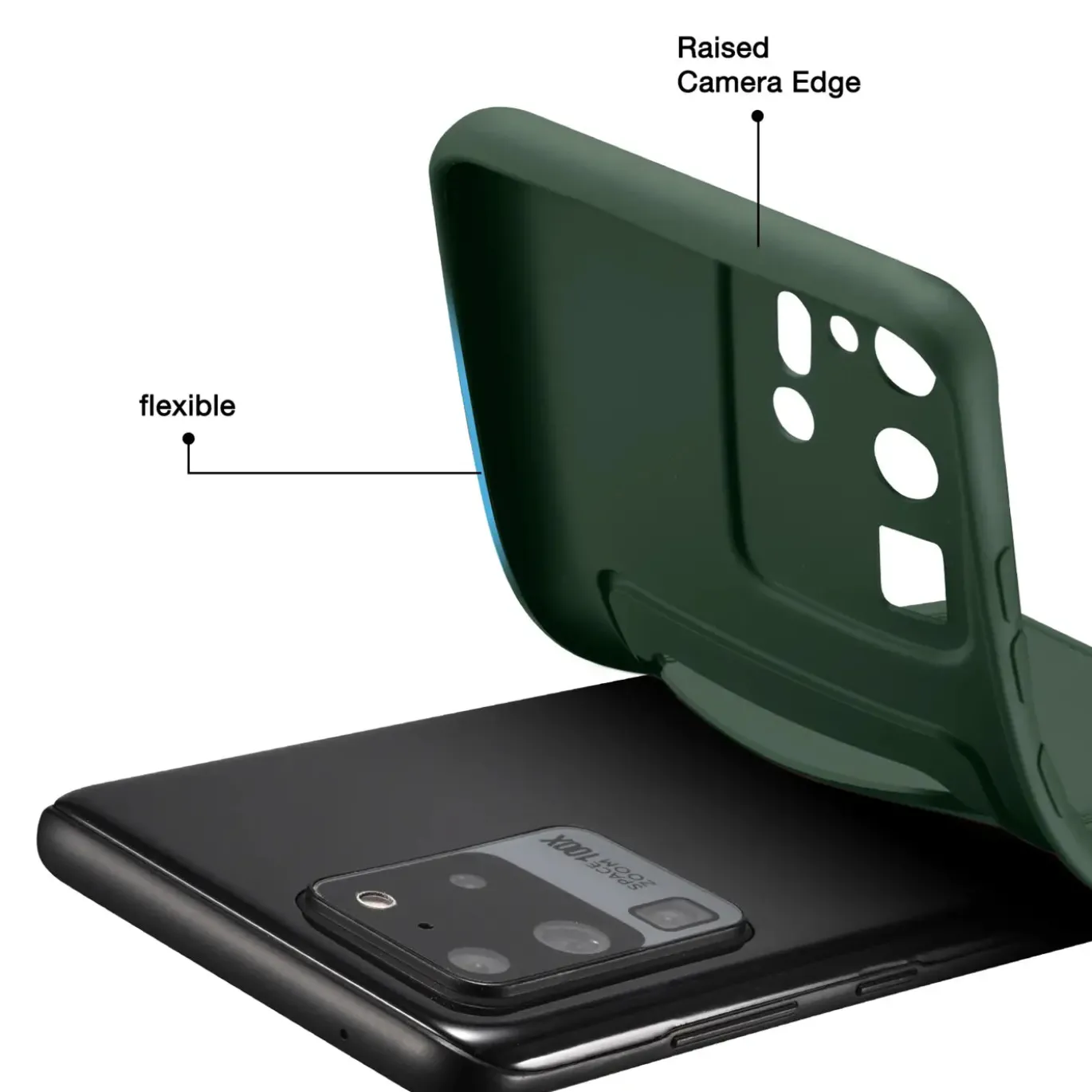 Samsung Galaxy S20 Ultra - Silikonhülle mit Kartenfach & Kameraschutz