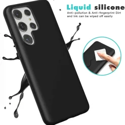 Samsung Galaxy S22 Ultra - Silikon Case mit Mikrofaser-Innenseite