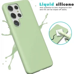 Samsung Galaxy S22 Ultra - Silikon Case mit Mikrofaser-Innenseite
